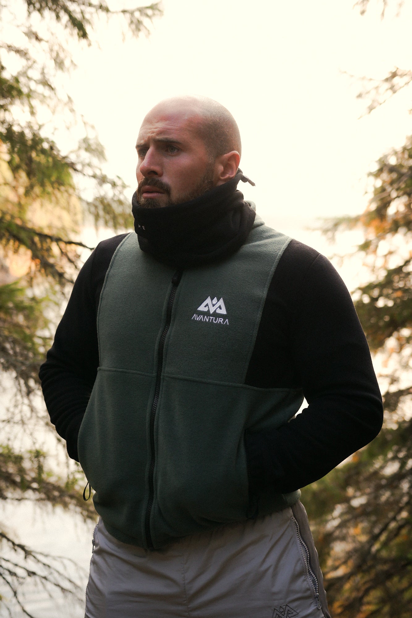 KEEP IT WARM FLEECEJACKE MINT/SCHWARZ