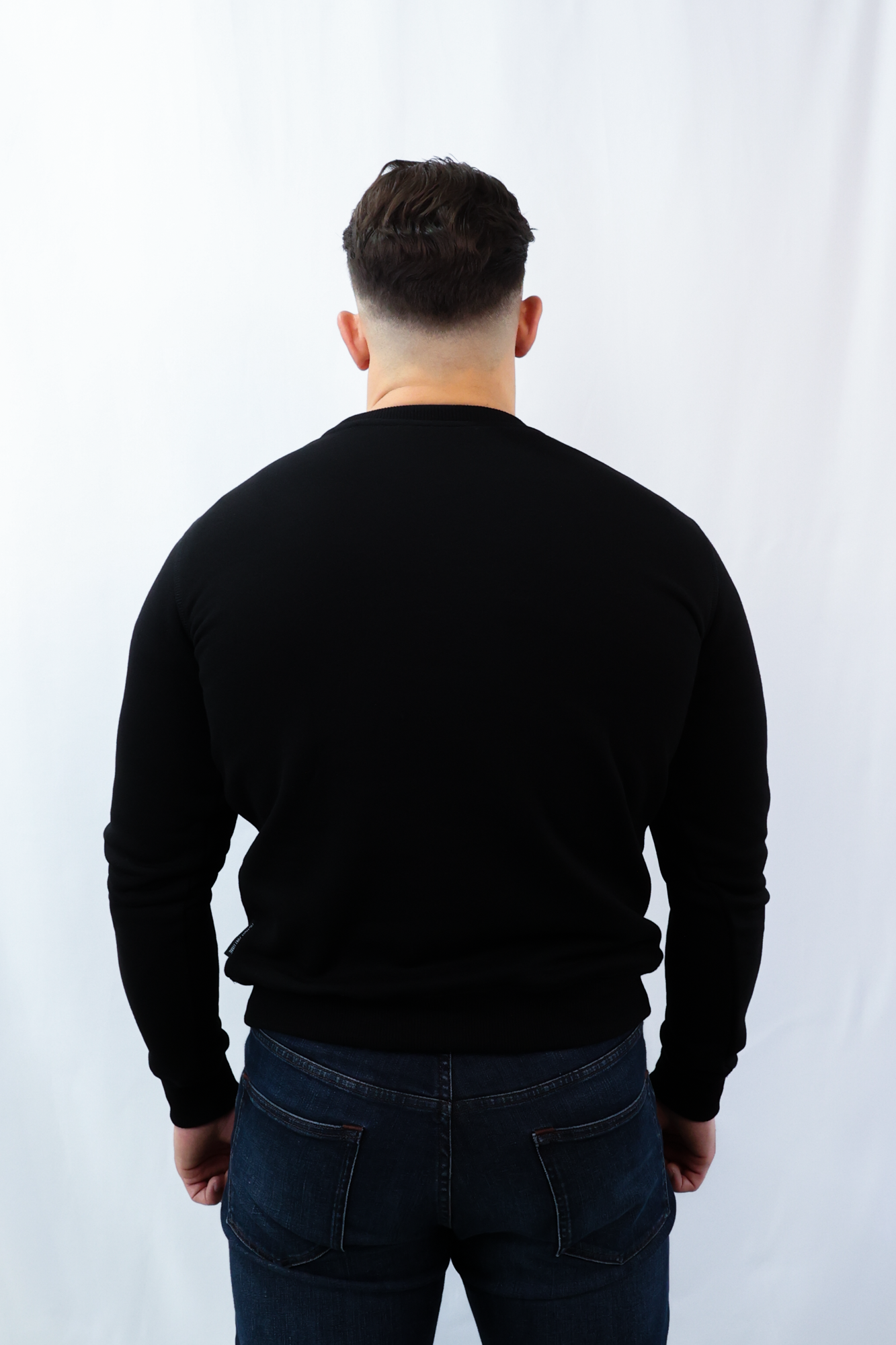 CREWNECK SIMPLE LOGO SCHWARZ