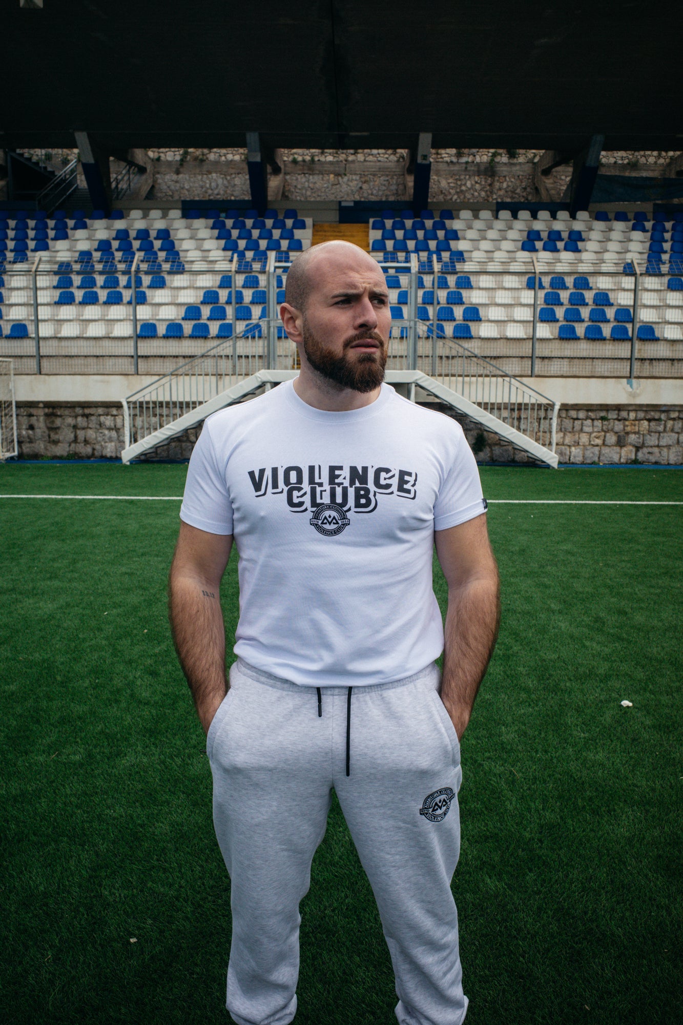 VIOLENCE CLUB FRONTPRINT T-SHIRT WEISS