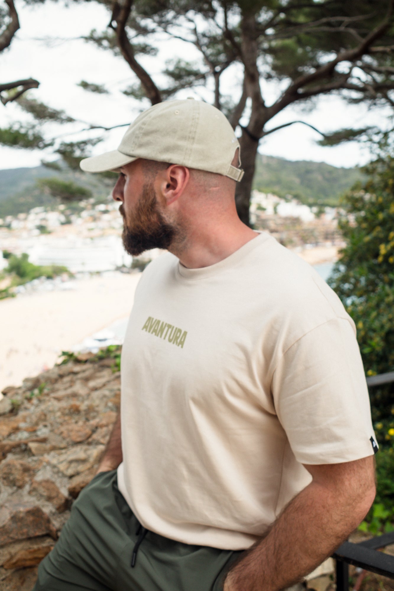CAP AVA LOGO WASHED BEIGE