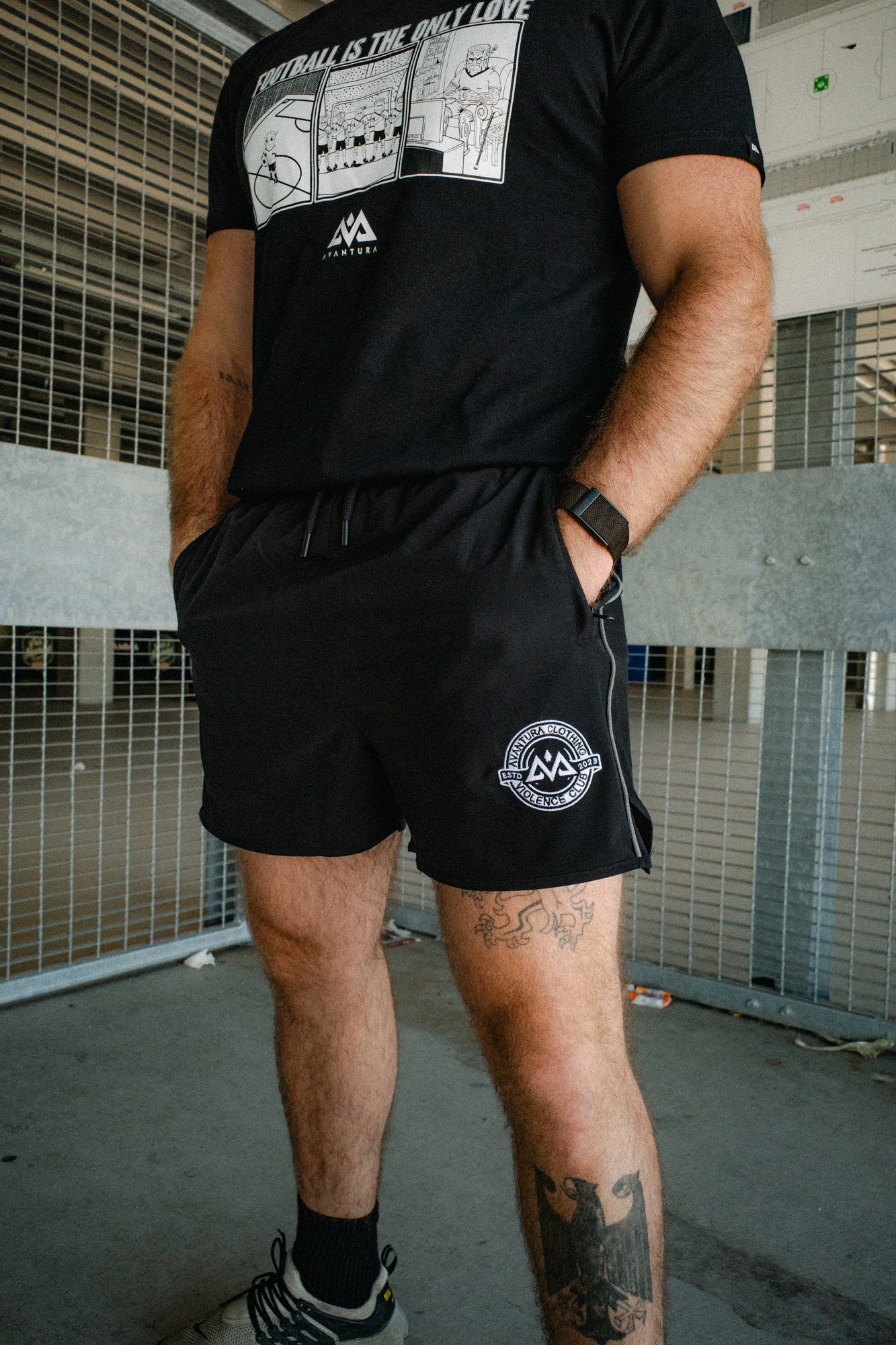 VIOLENCE CLUB SPORT SHORTS SCHWARZ
