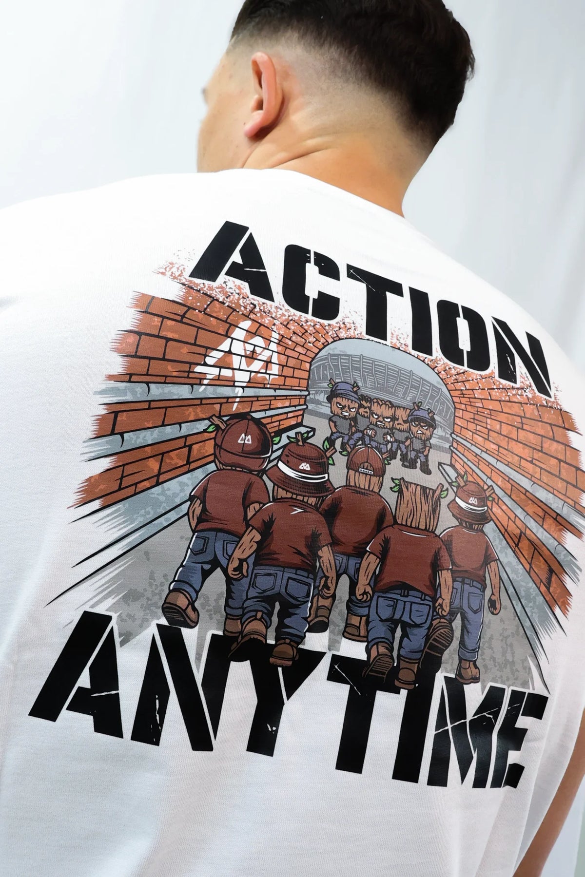 Avantura white t-shirt back graphic print
