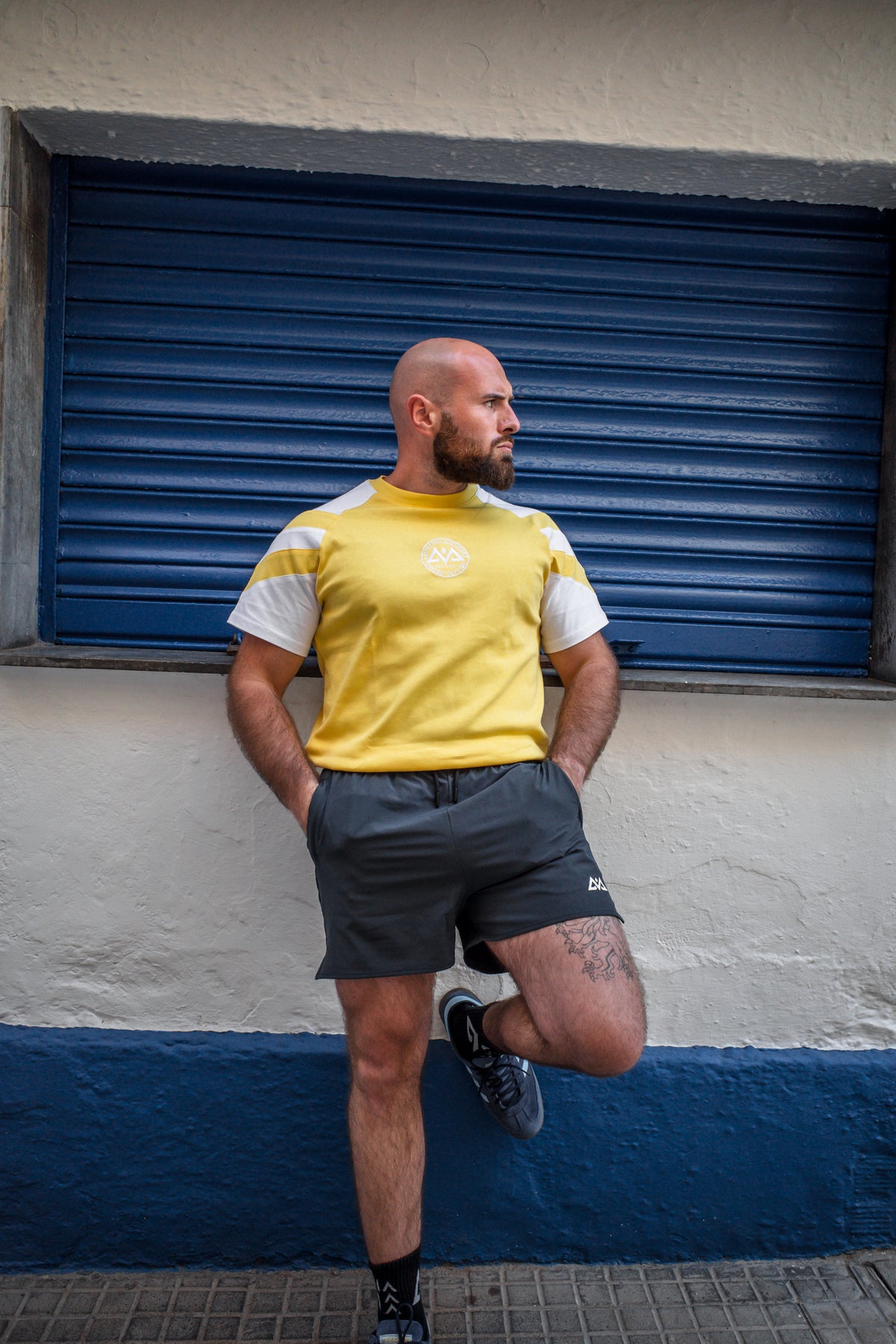 Yellow striped t-shirt relaxed fit overview