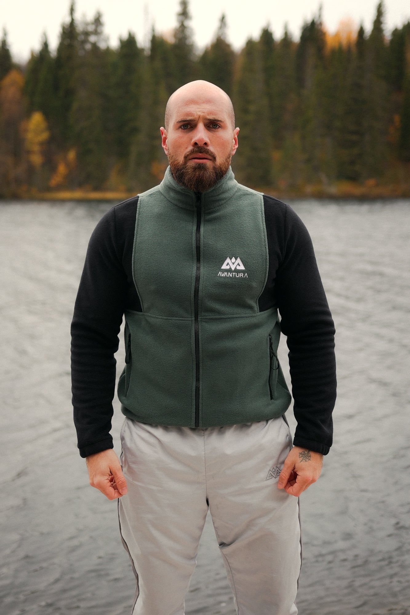 KEEP IT WARM FLEECEJACKE MINT/SCHWARZ