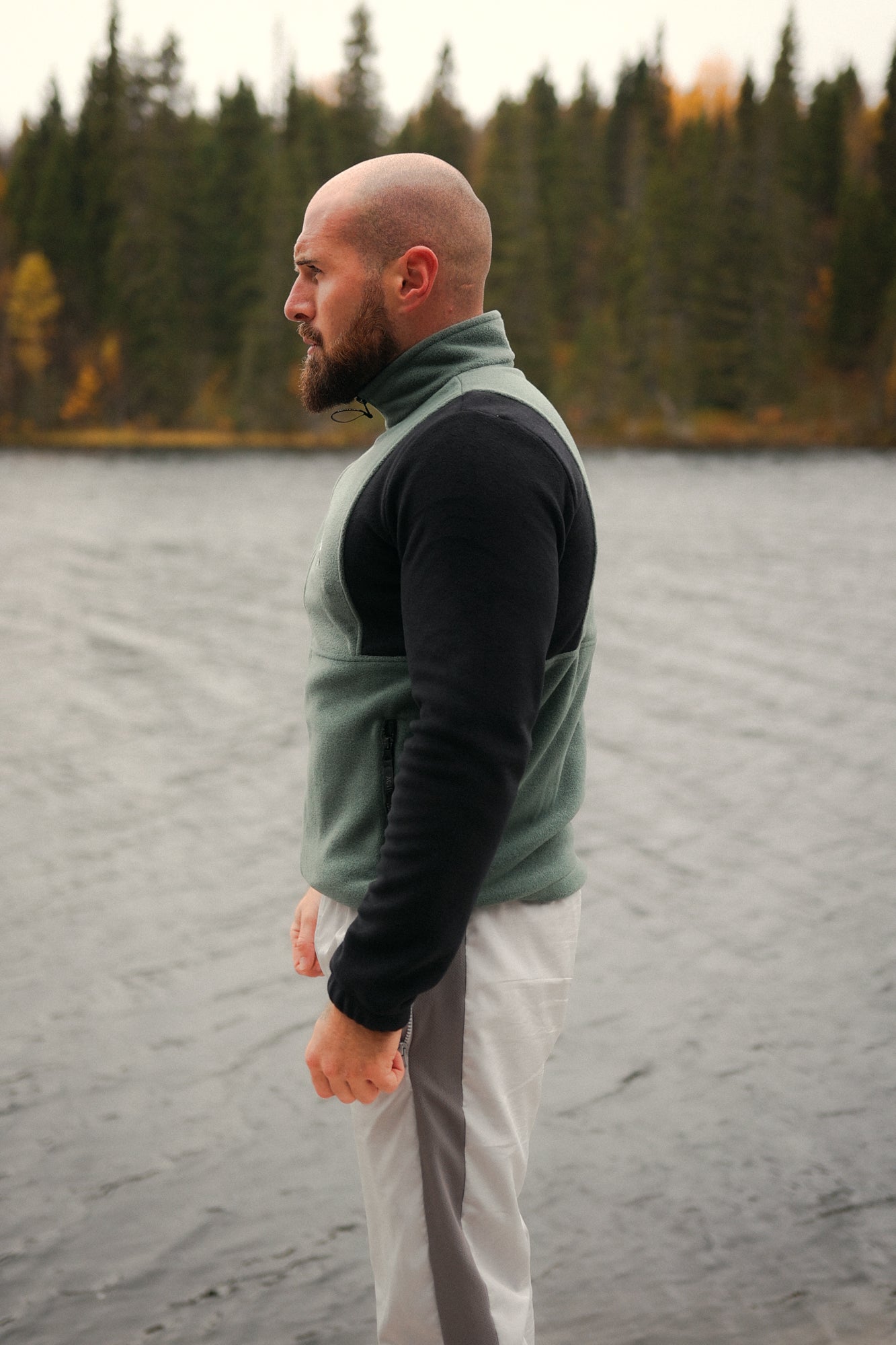 KEEP IT WARM FLEECEJACKE MINT/SCHWARZ