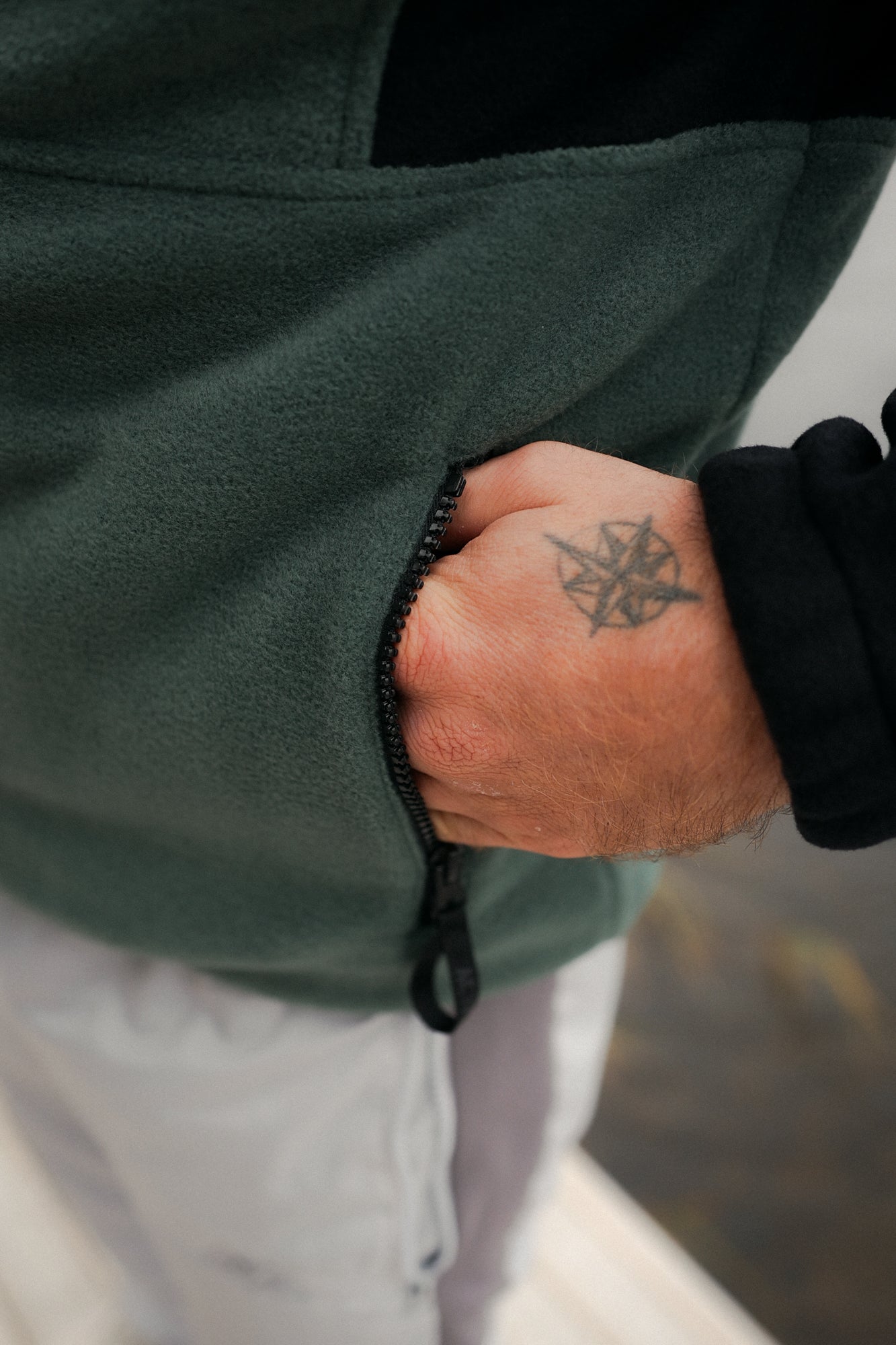 KEEP IT WARM FLEECEJACKE MINT/SCHWARZ