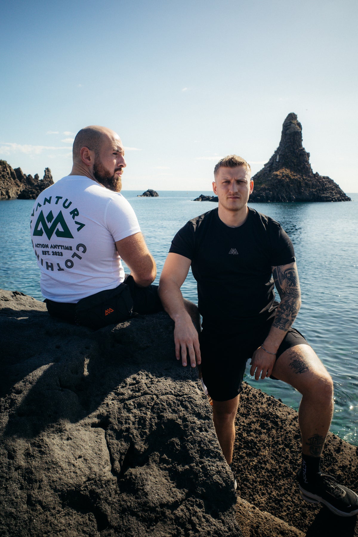 Black version of the classic logo t-shirt with white chest emblem