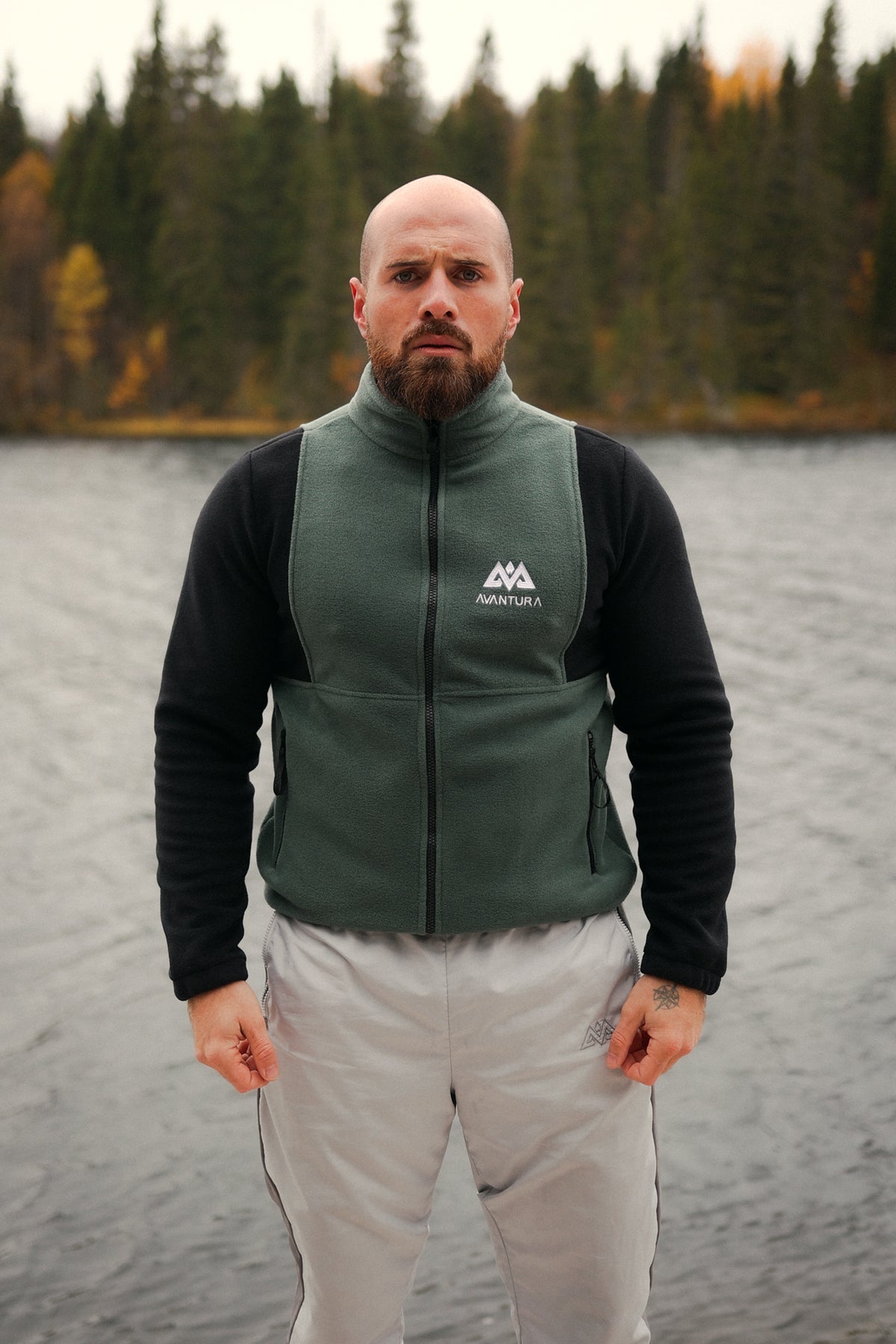 KEEP IT WARM FLEECEJACKE MINT/SCHWARZ