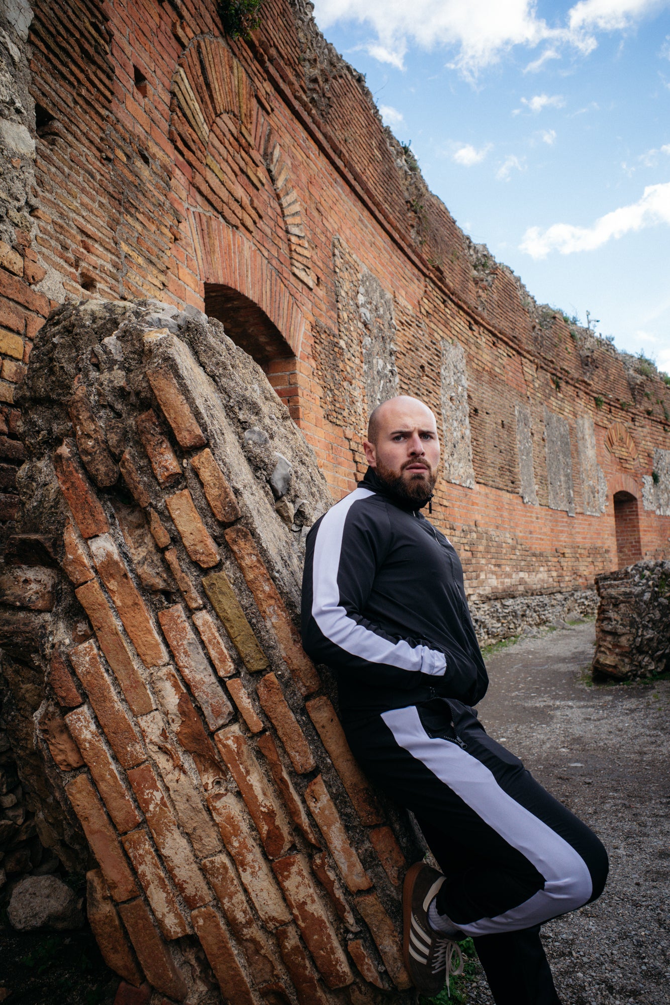 TRACKPANTS SCHWARZ/WEISS