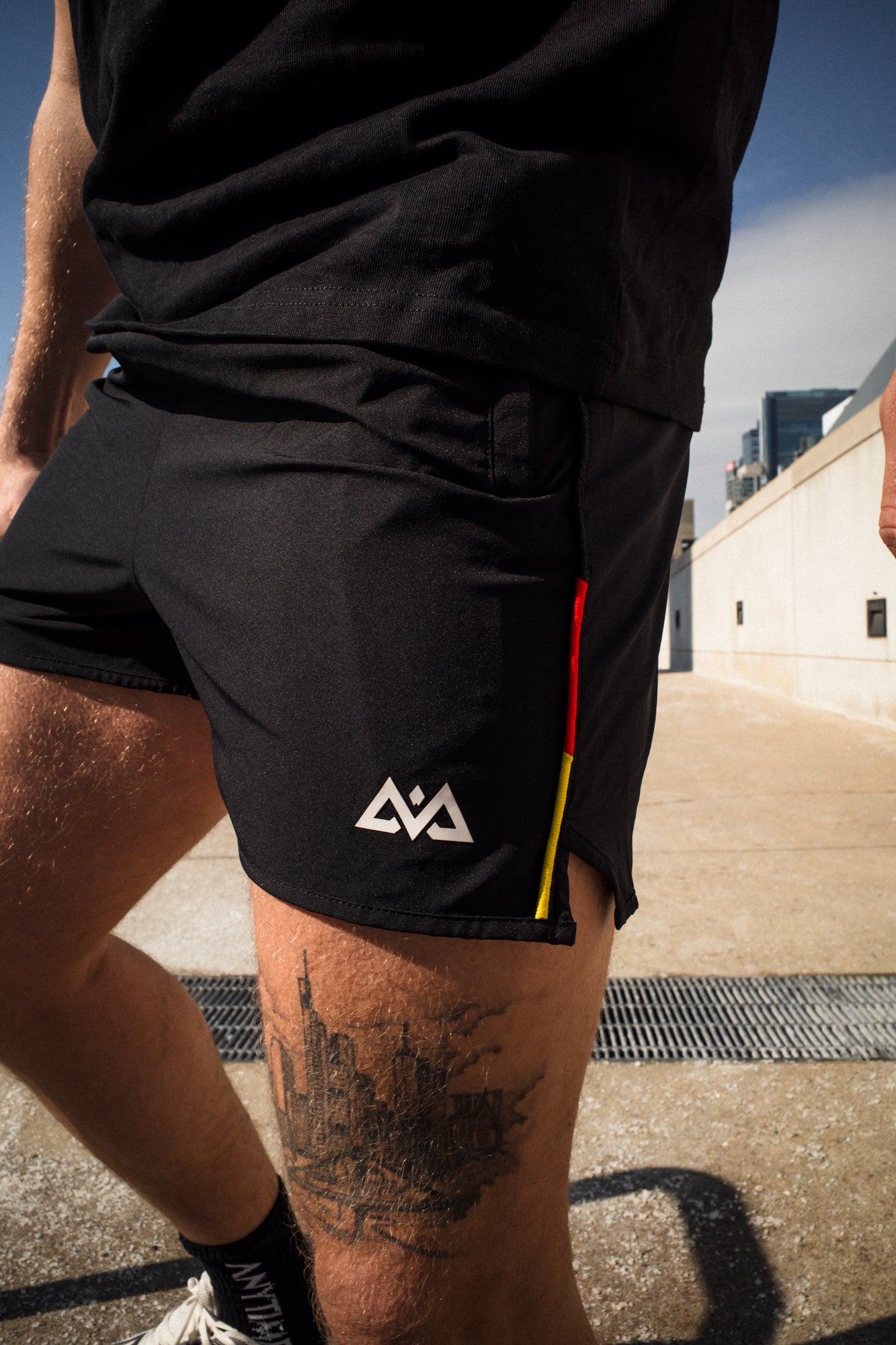 AVA LOGO DEUTSCHLAND SPORT SHORTS SCHWARZ
