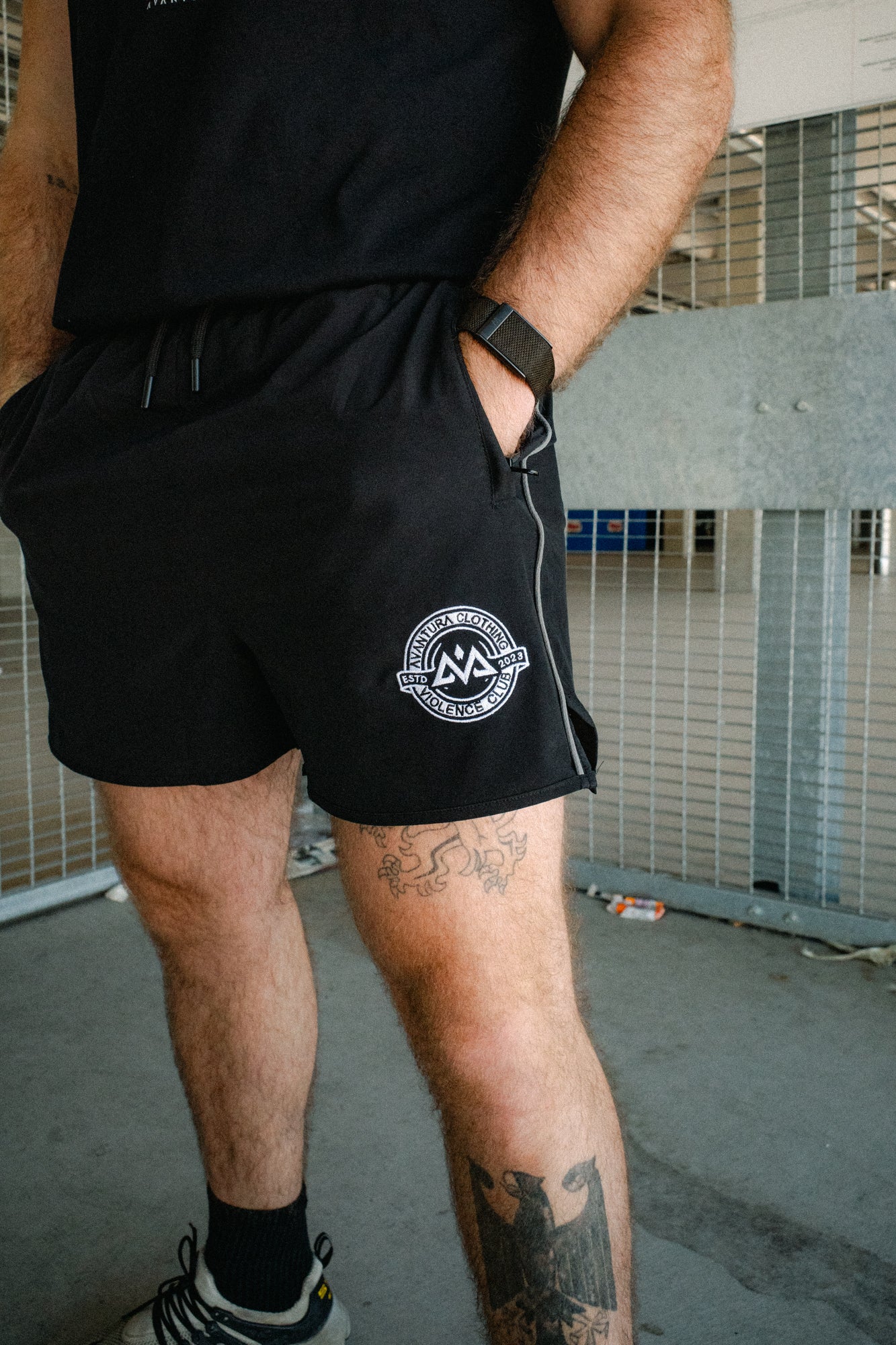 VIOLENCE CLUB SPORT SHORTS SCHWARZ
